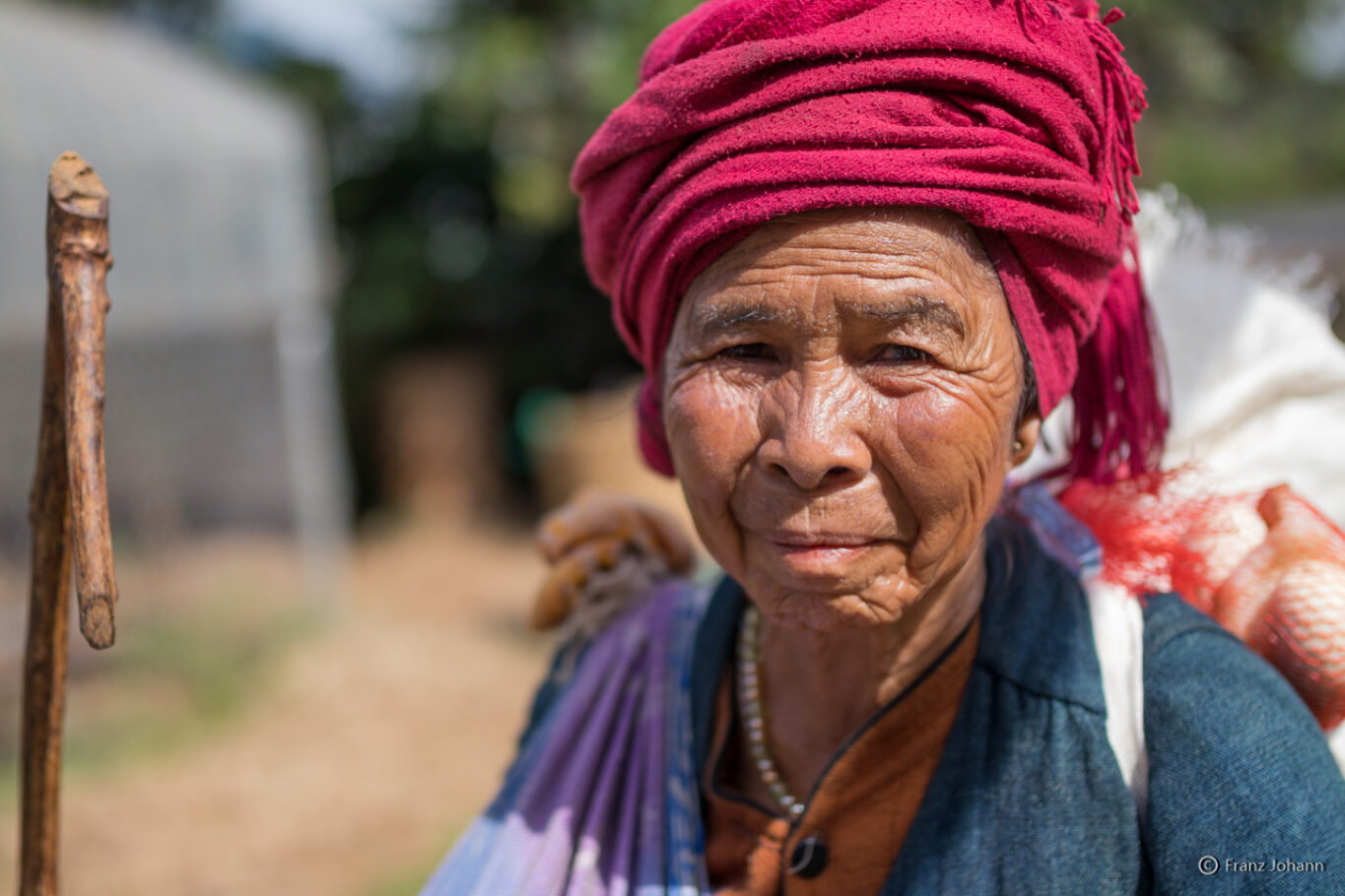 Woman wandering in Laos